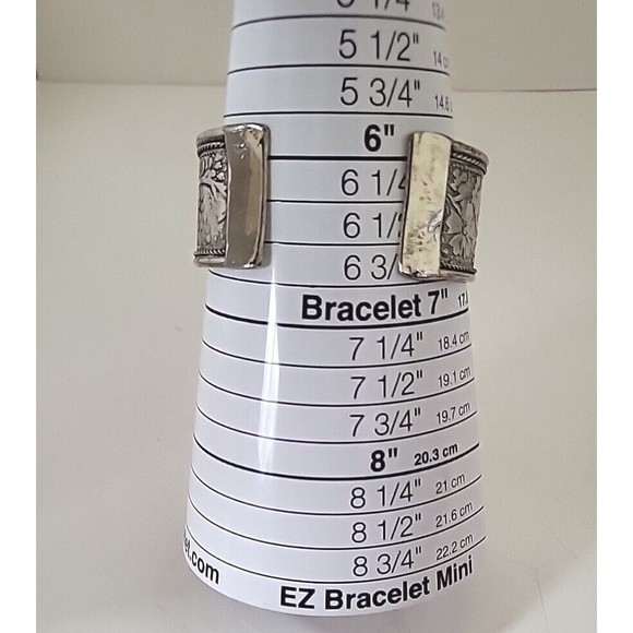 Boho Trendy Silver-tone Egyptian Style Necklace, Cuff Bracelet & Stud Earrings - Picture 9 of 9